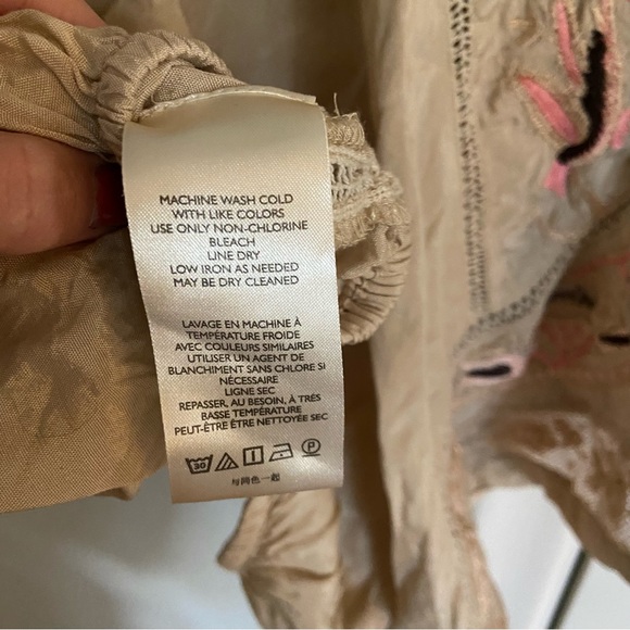 FREE PEOPLE embroidered cropped blouse - Picture 3 of 6